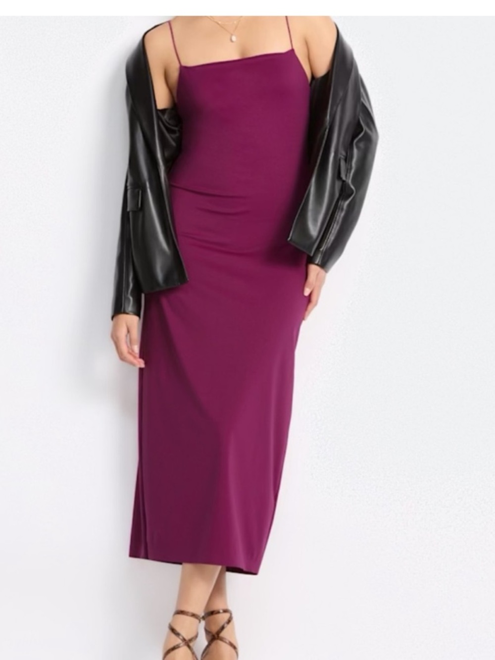 NWT Z Supply Paulina smooth Midi Slip Dress - Magenta size xs